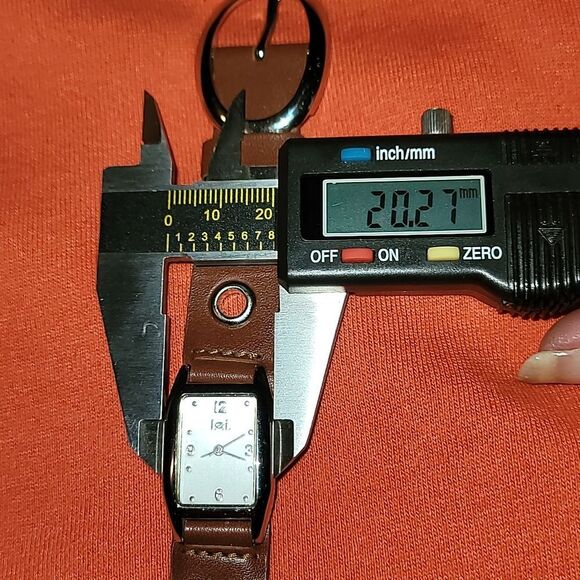 Vintage L.e.i. LEI Watch Silver Case Brown Leather Riveted Band Y2K‎ Big Buckle main image 10